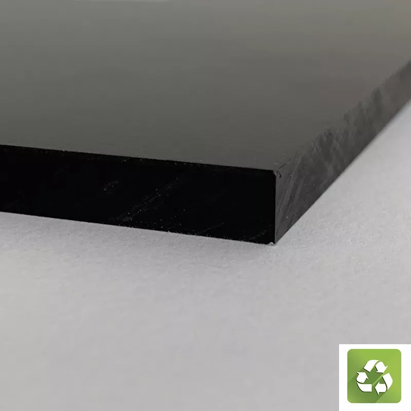495 X 495 mm Compatto in PVC 4,0 mm Lastre PVC nero ca
