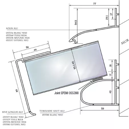 Profili e accessori I Gamma ISOTOIT I Pannello copertura veranda